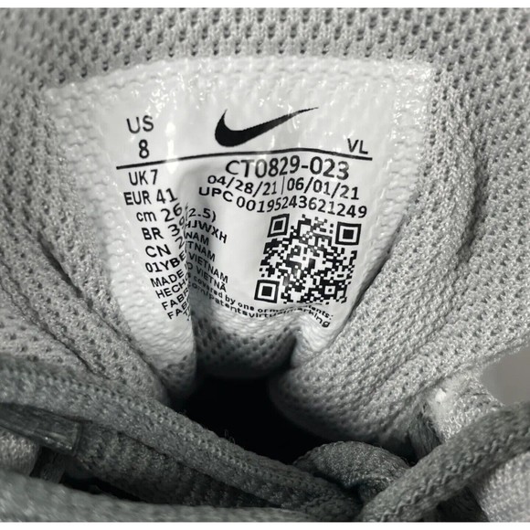 Nike Metal Baseball Cleats Gray Alpha Huarache 3 Men’s Size 8 CT0829-023 New - Picture 9 of 9